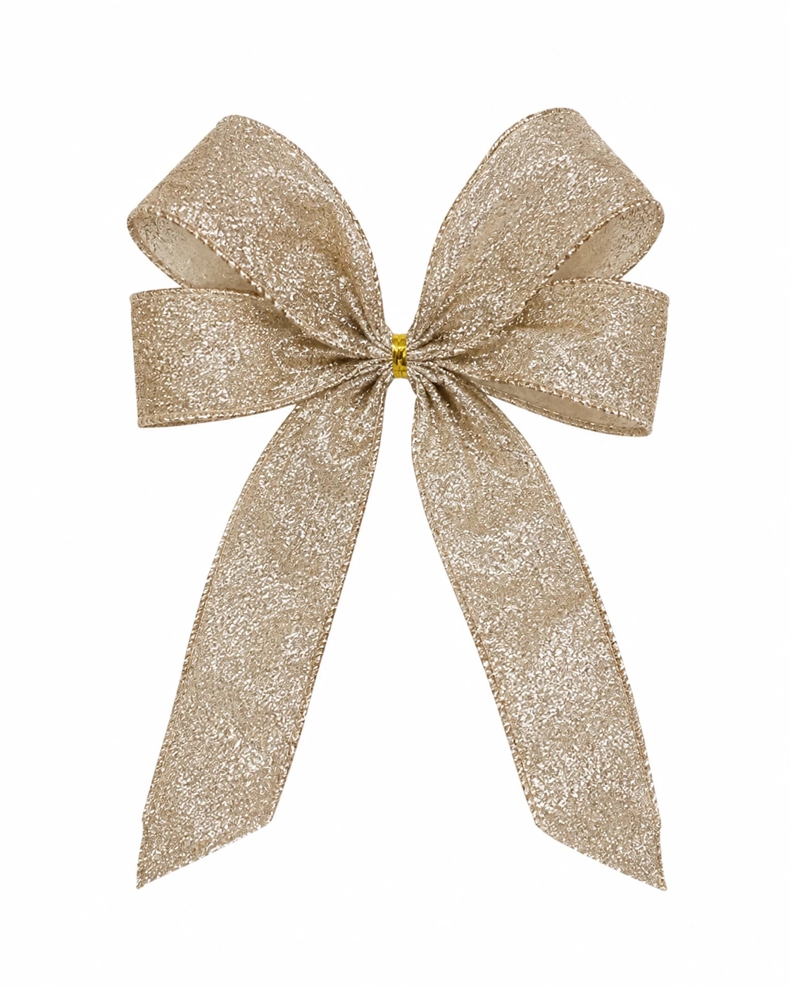 Laços para Árvore de Natal Arabescos, Champanhe e Dourado | Kit com 6 Peças 5