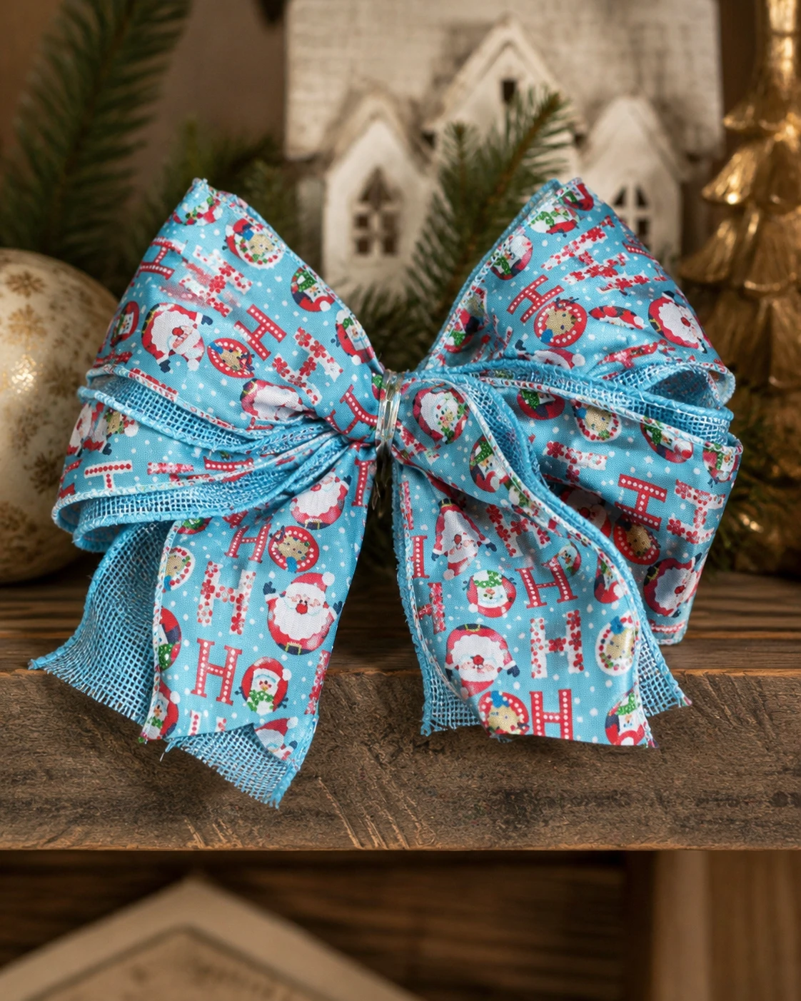Laços para Árvore de Natal Bonecos de Neve, Azul e Vermelho | Kit com 6 Peças 4