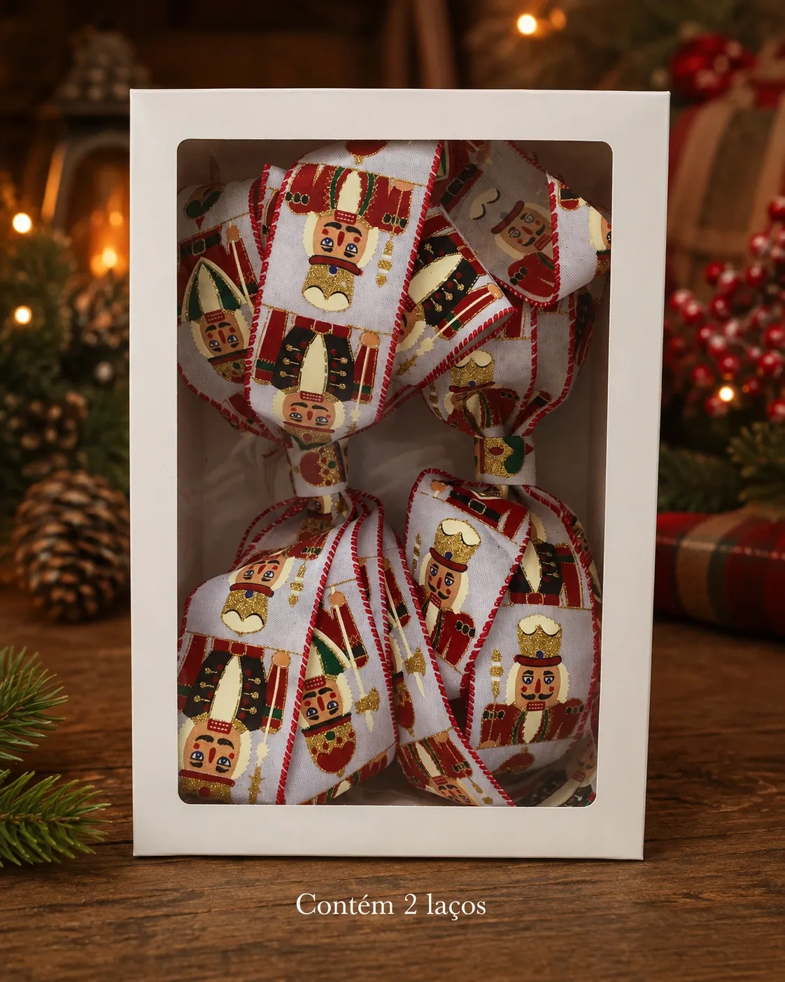 Laço para Árvore de Natal Quebra-Nozes | Kit com 2 Peças 3