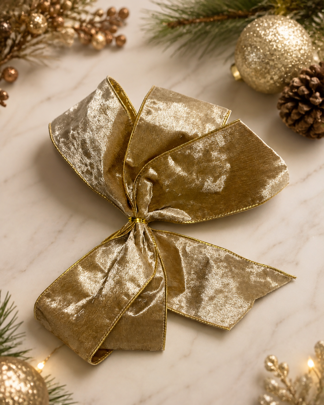 Como fazer decoração de Natal para escritório com laços discretos